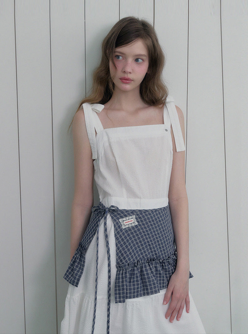 Pekin check wrap skirt