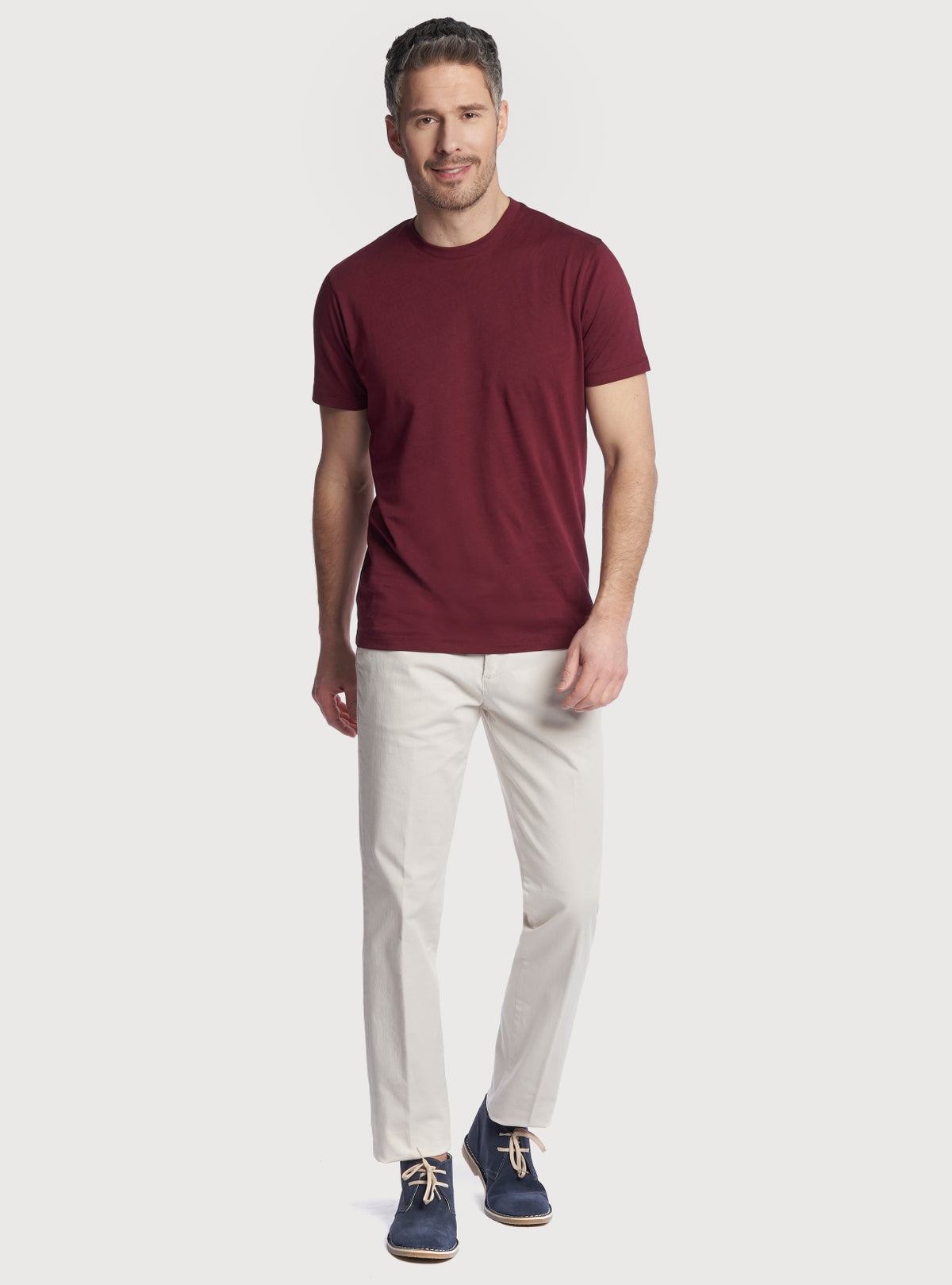 T-shirt tinta unita in cotone-3