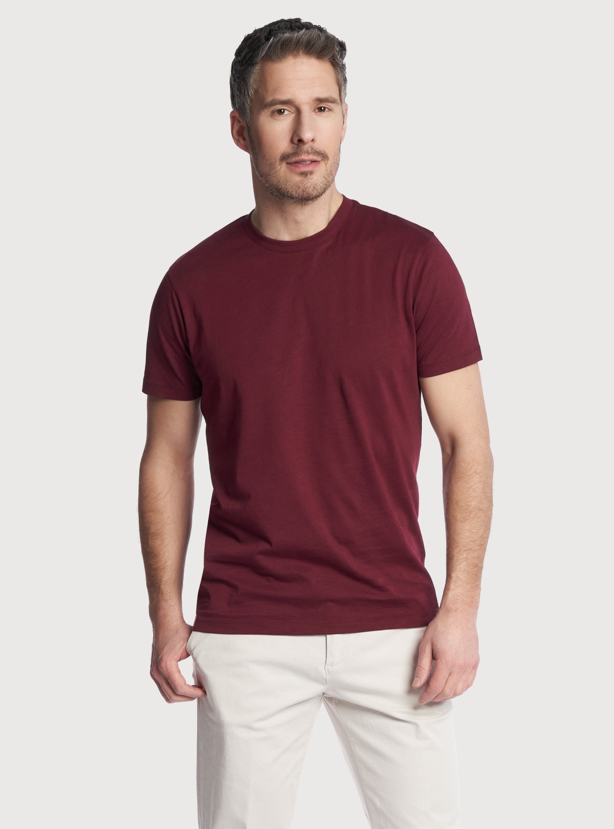 T-shirt tinta unita in cotone-0