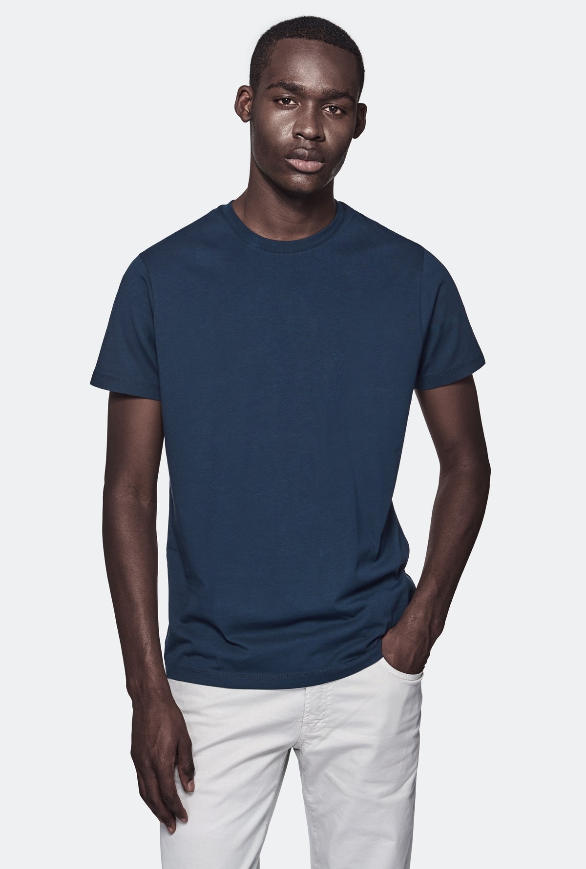 T-shirt tinta unita in cotone-2