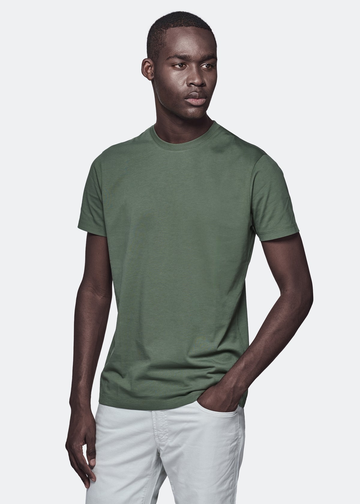 T-shirt tinta unita in cotone-2