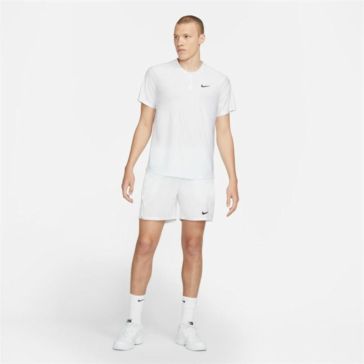 Polo Homme Manches Courtes Nike Court Dri-Fit Advantage Blanc