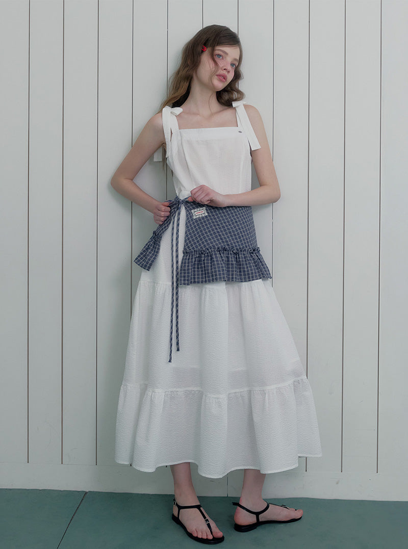 Pekin check wrap skirt