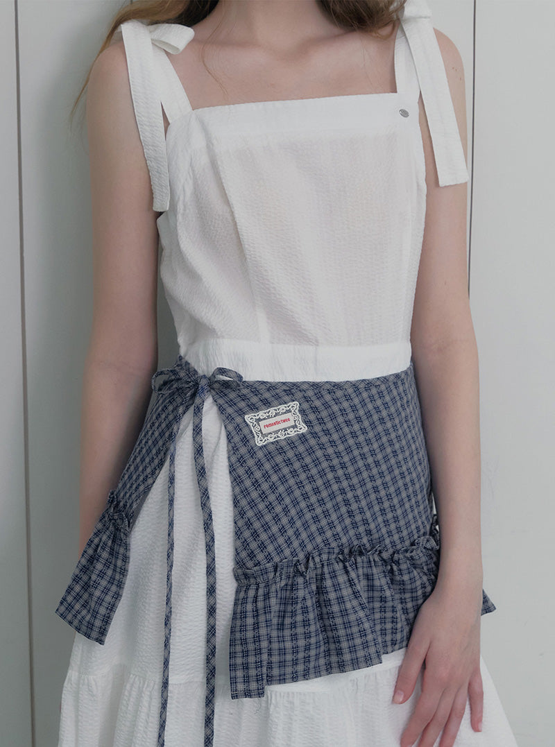 Pekin check wrap skirt