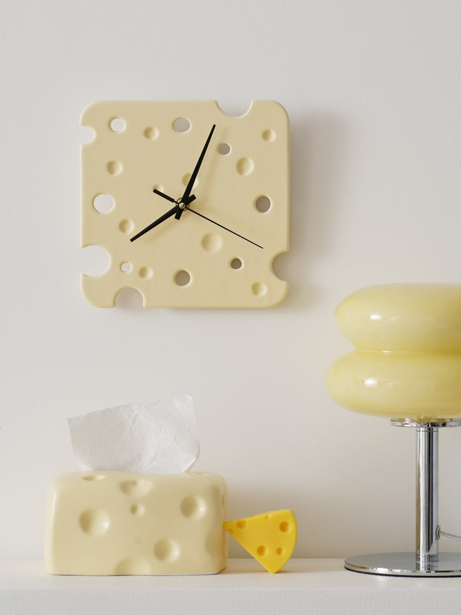 Horloge Murale en Forme de Fromage