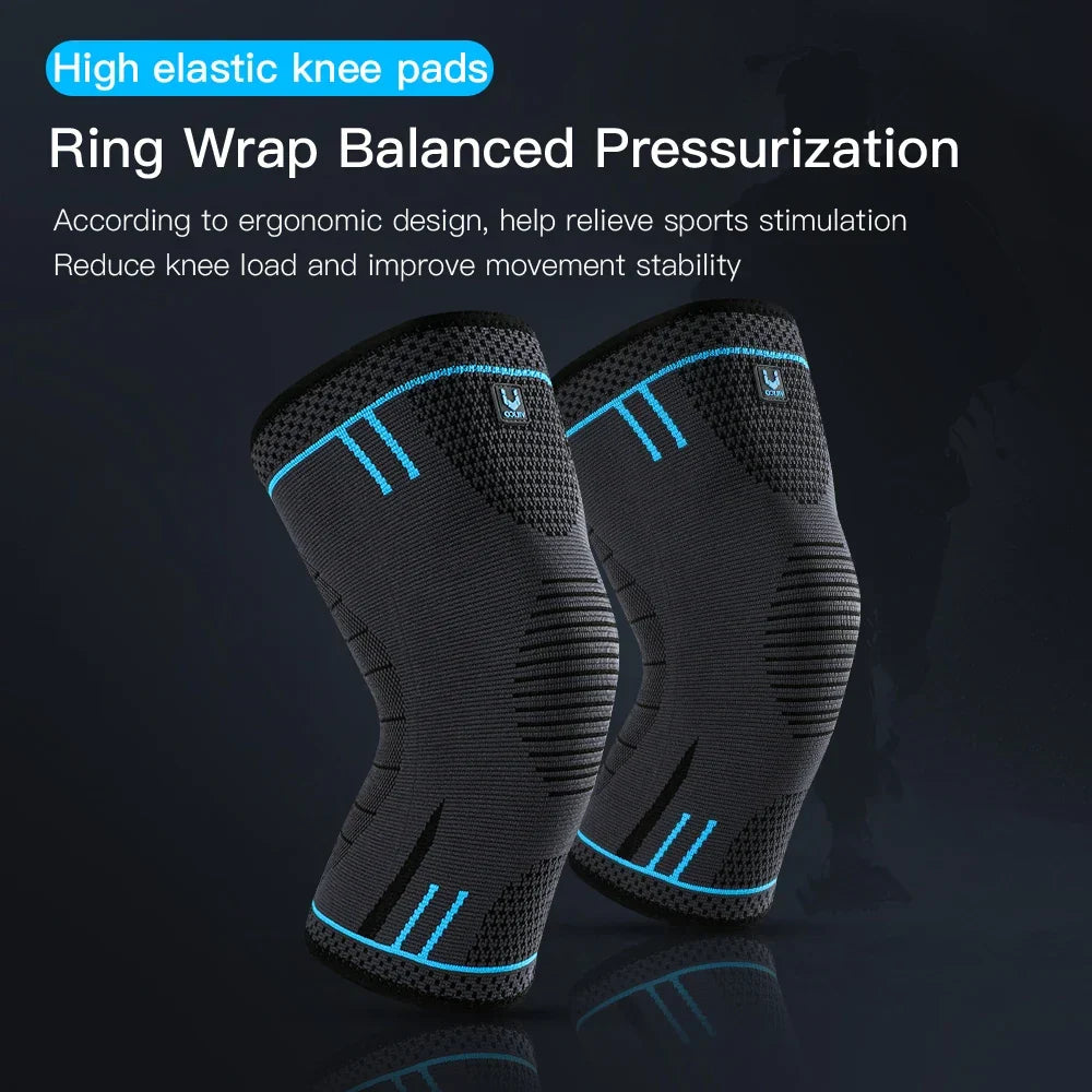 2pcs Compression Knee Support Sleeve Elastic & Breathable Knee Brace XL