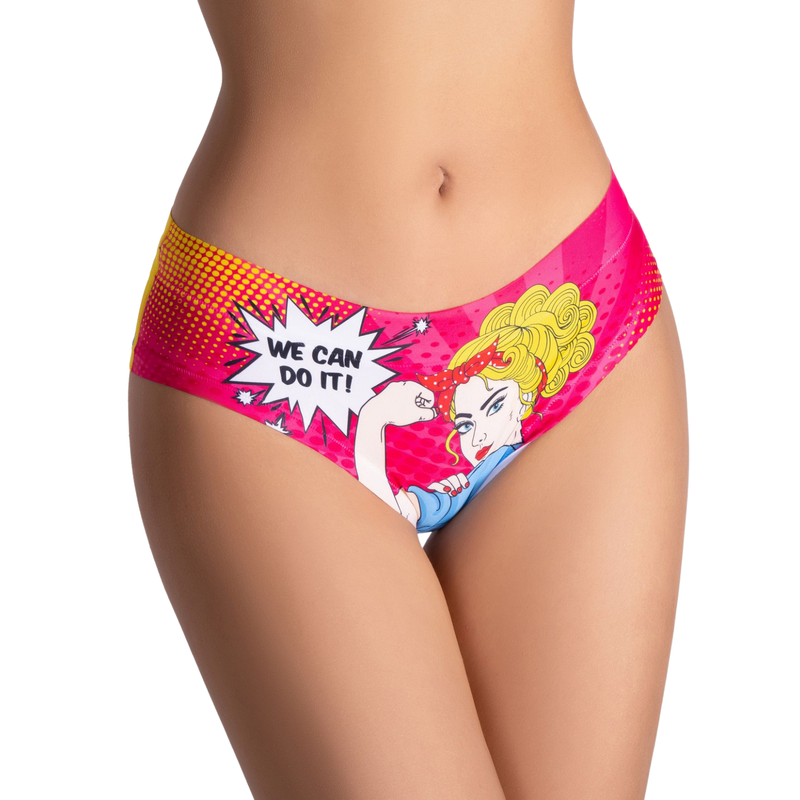 Culotte Femme Memème Ultra-Confortable COMICS - Strong Girl | Entrejambe en Coton Respirant, Coupe Extensible, Sans Élastiques (Copie)