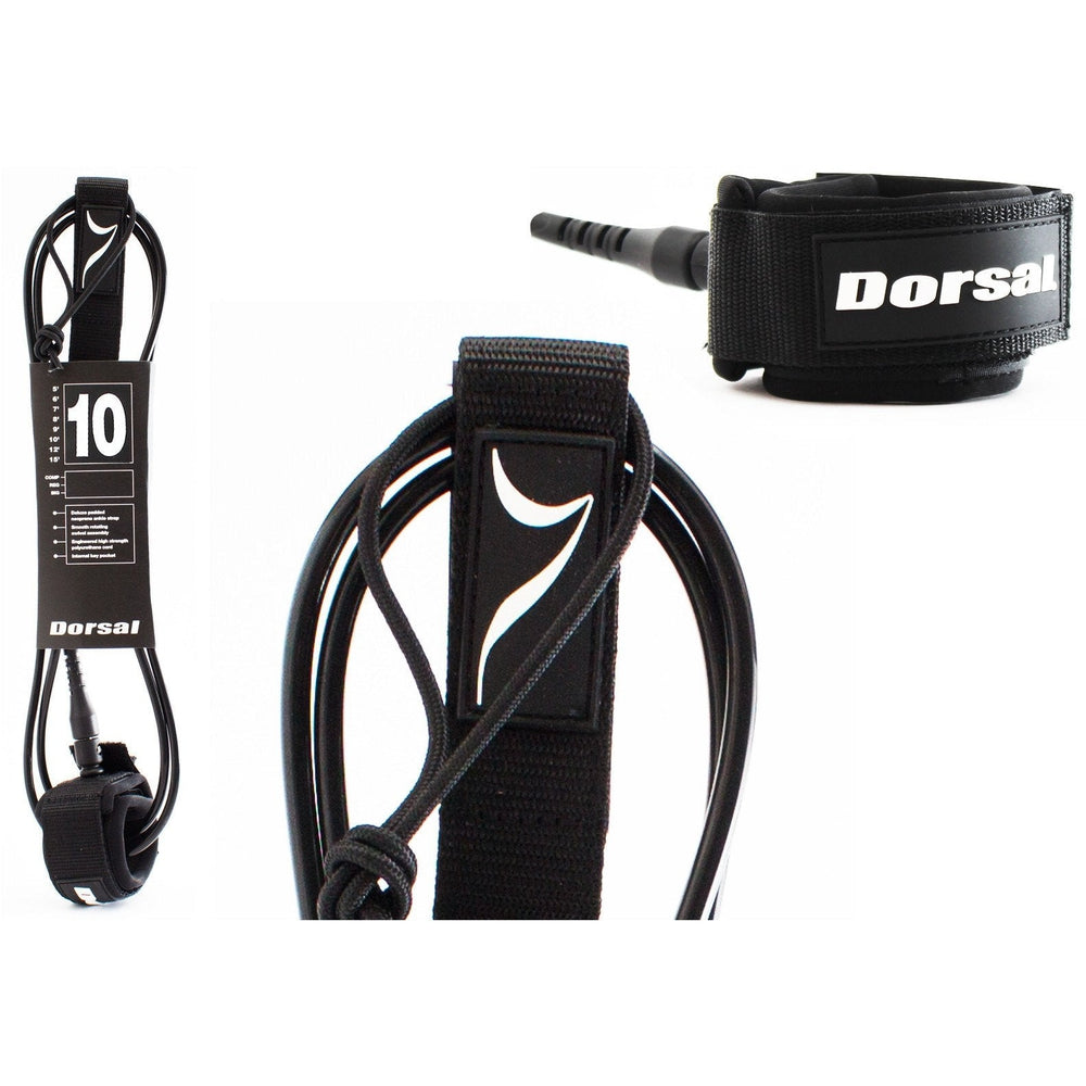 Leash de surf DORSAL pour planche de surf, longboard et SUP