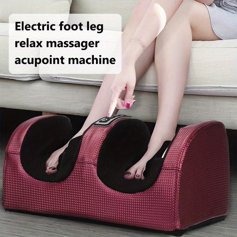Appareil de massage des pieds – Pétrissage électrique chauffant (rouge)