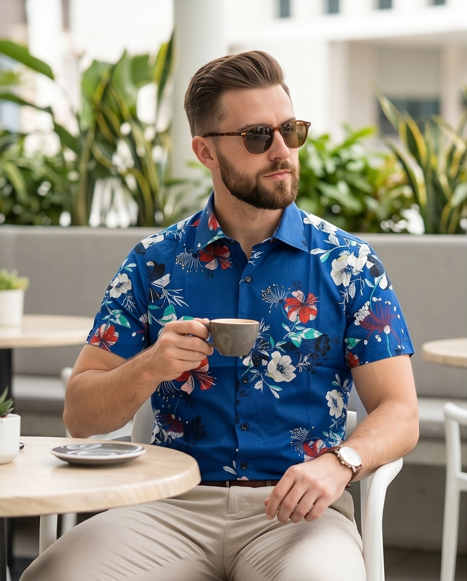 Island Breeze Floral Short-Sleeve Shirt-0