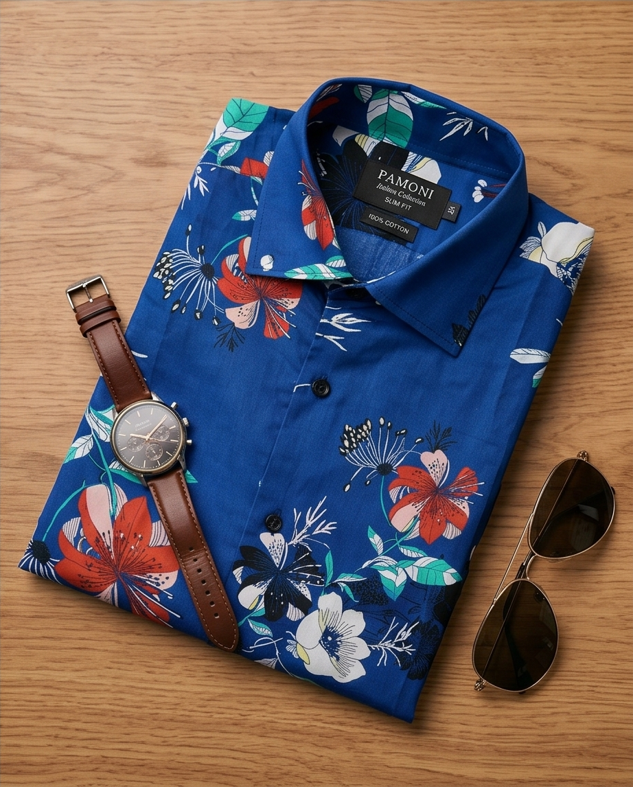 Island Breeze Floral Short-Sleeve Shirt-1