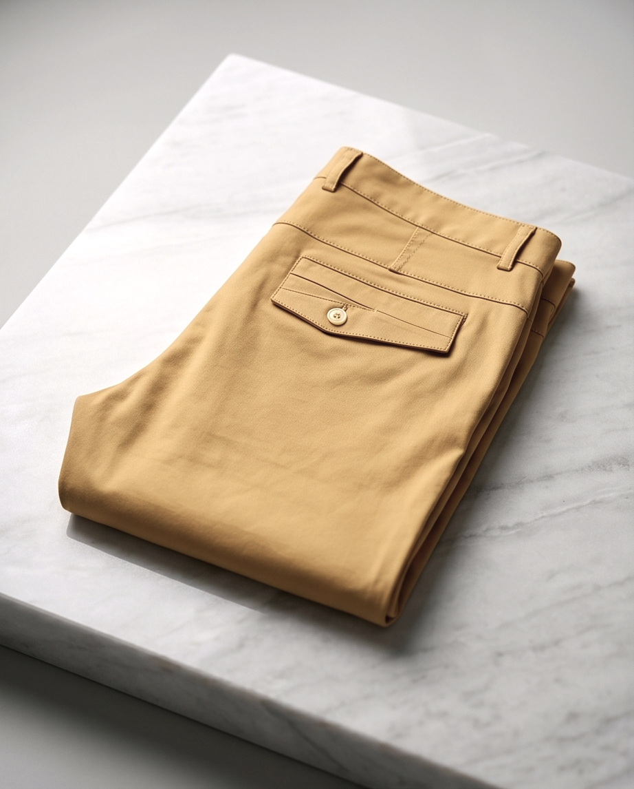 Beige Slim-Fit Stretch Chino – 100% Cotton-3