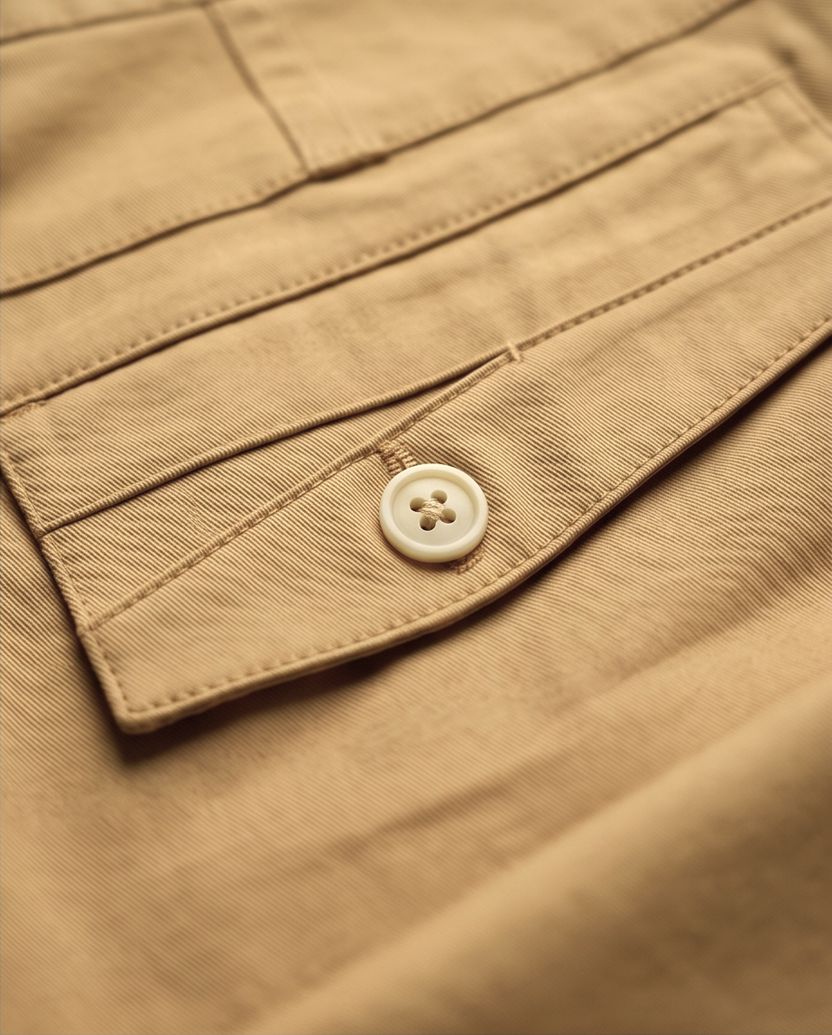 Beige Slim-Fit Stretch Chino – 100% Cotton-4