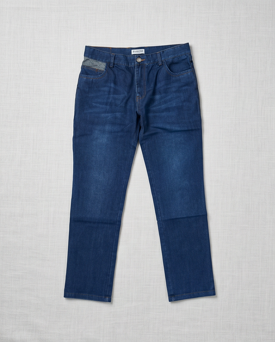Men’s Regular Fit Denim with Contrast Pocket Detail-2