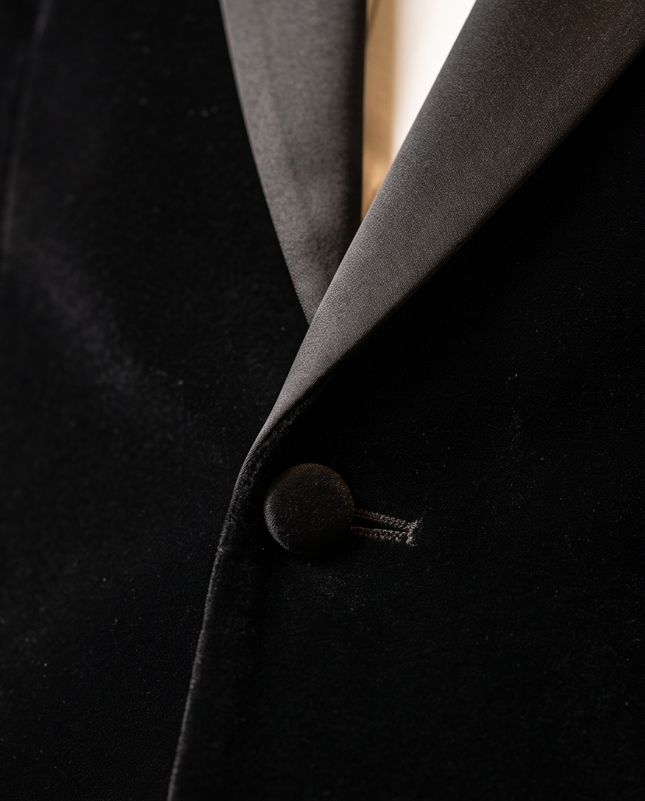 Men’s Premium Velvet Tuxedo Blazer with Satin Lapels-2