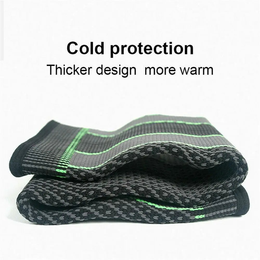2 manchons de compression de soutien de genou pleine longueur XL verts
