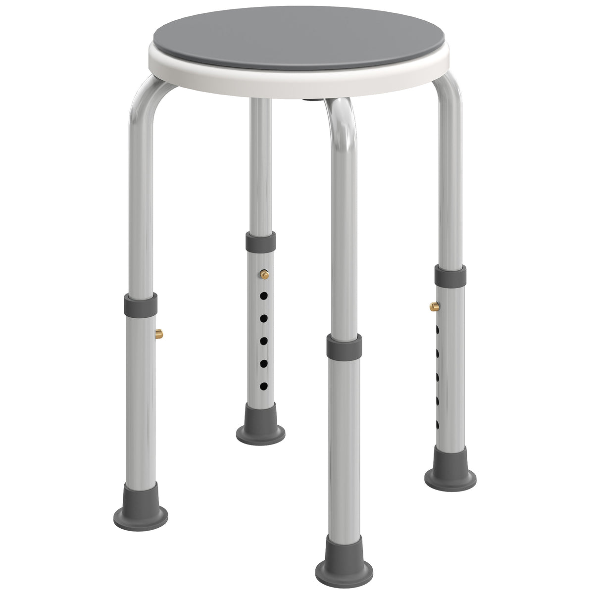 Banquette de douche siège de douche antidérapant banc de bain hauteur réglable pivotant à 360° en aluminium
