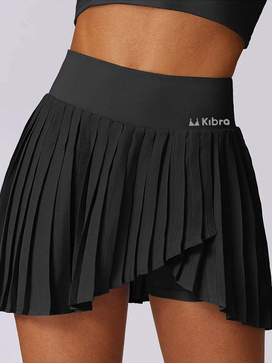 Asymmetrical Pleated Tennis Skirt