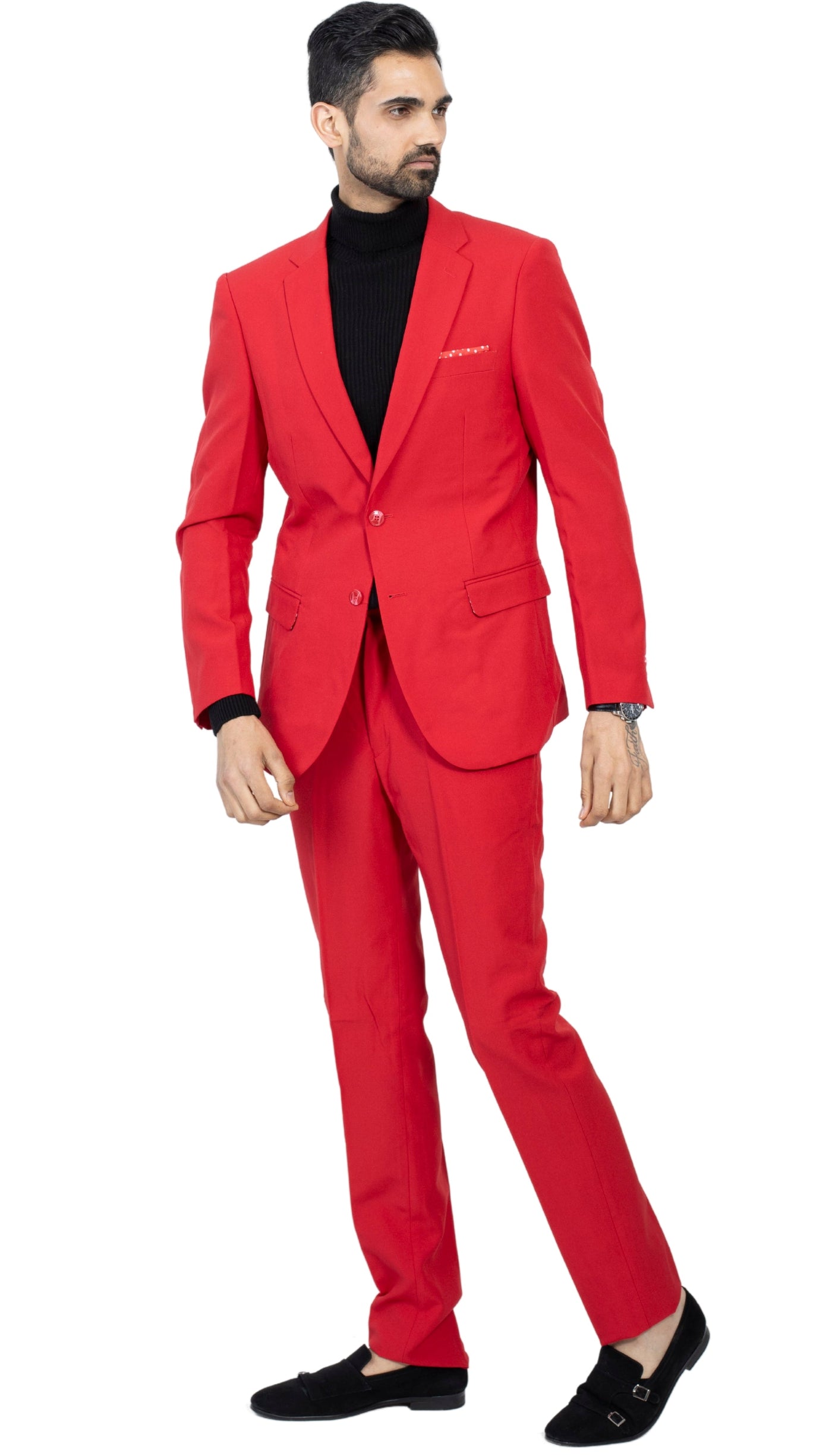Paul Lorenzo Men's Red Slim Fit Men's Blazer-2