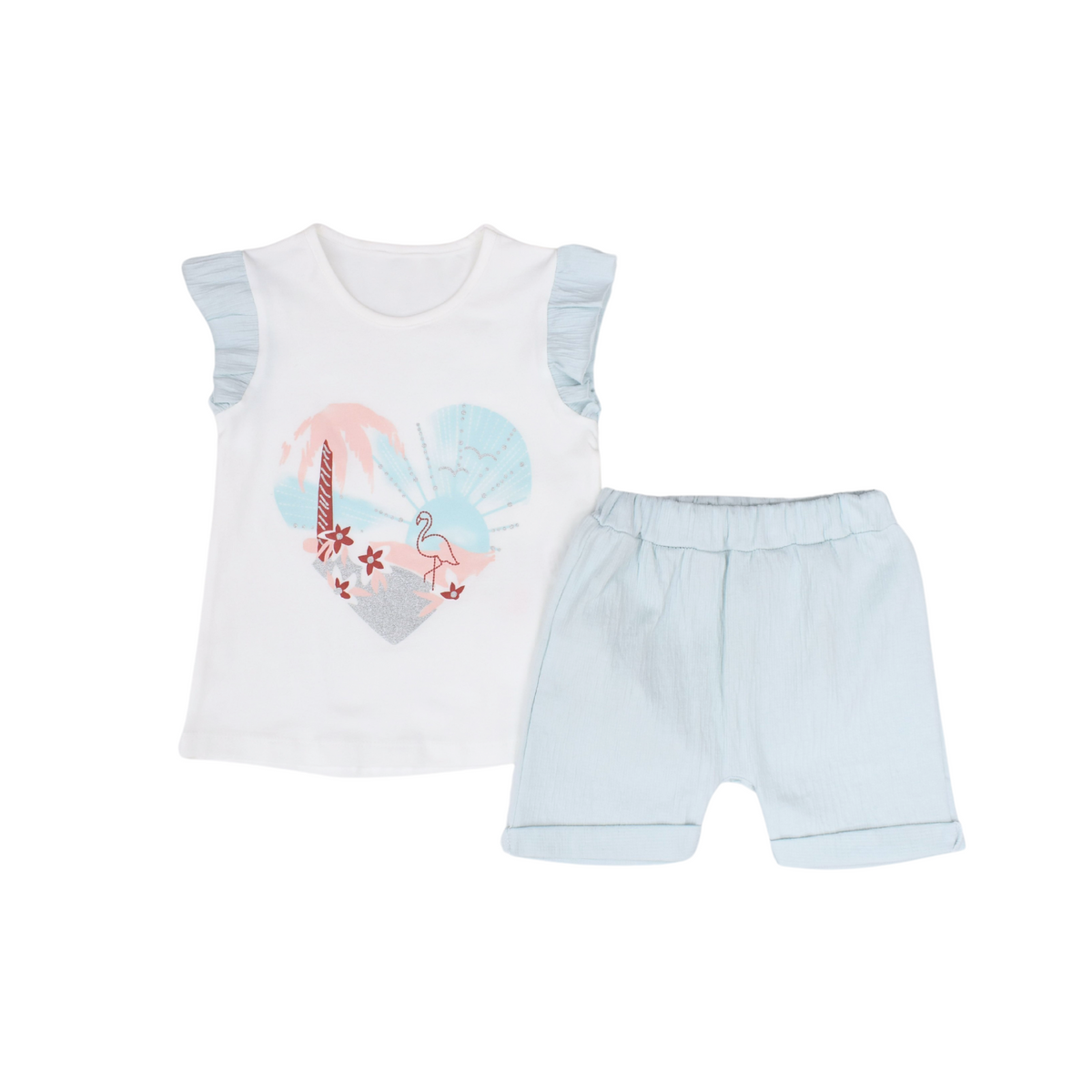 Ensemble décontracté Tropical Heart pour filles