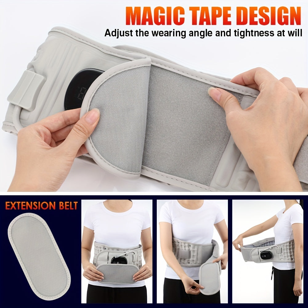 1 pc Ceinture de décompression dorsale – Soutien lombaire bas du dos (Gris)