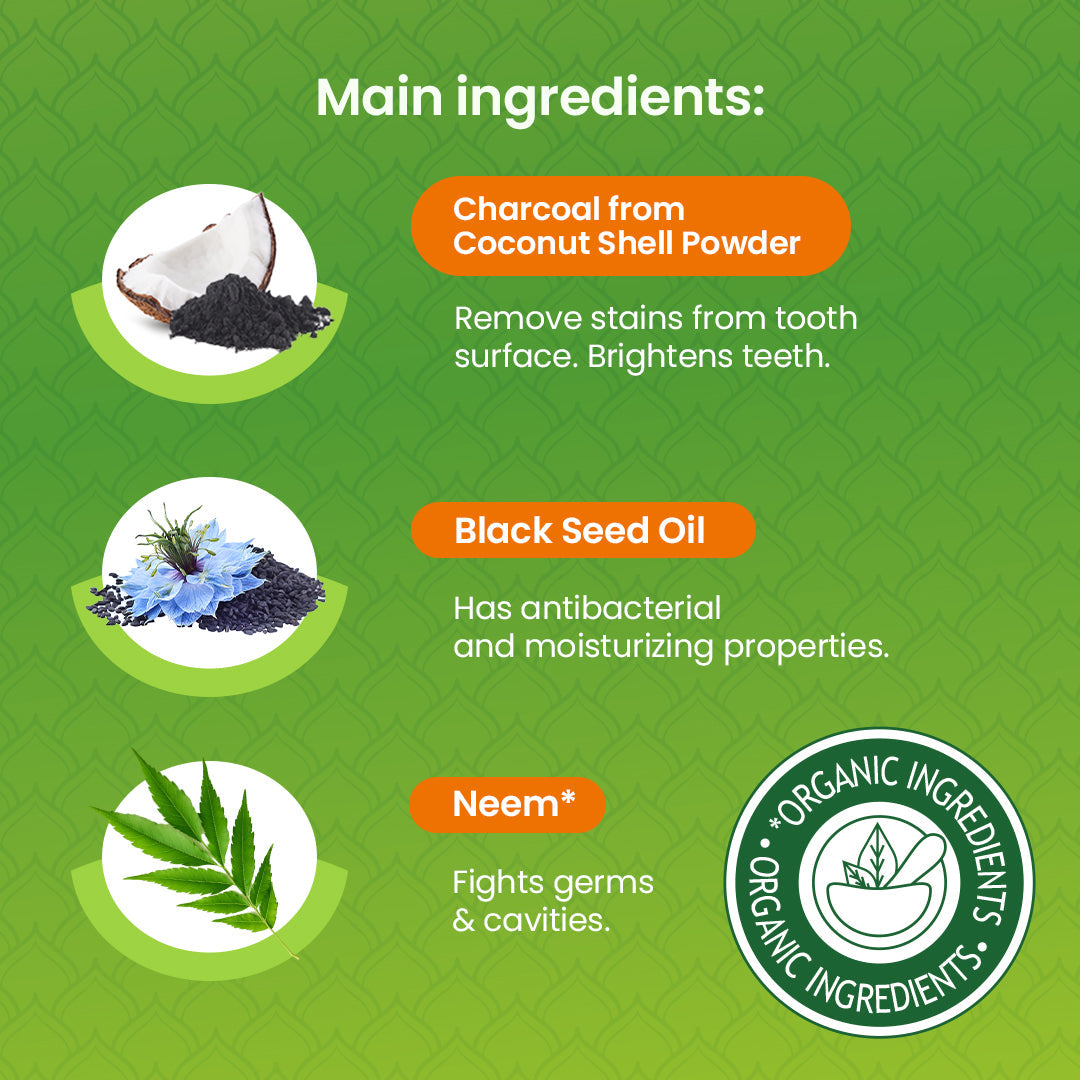 Himalaya Botanique Whitening Antiplaque Toothpaste Charcoal + Black Seed Oil 75 ml-3