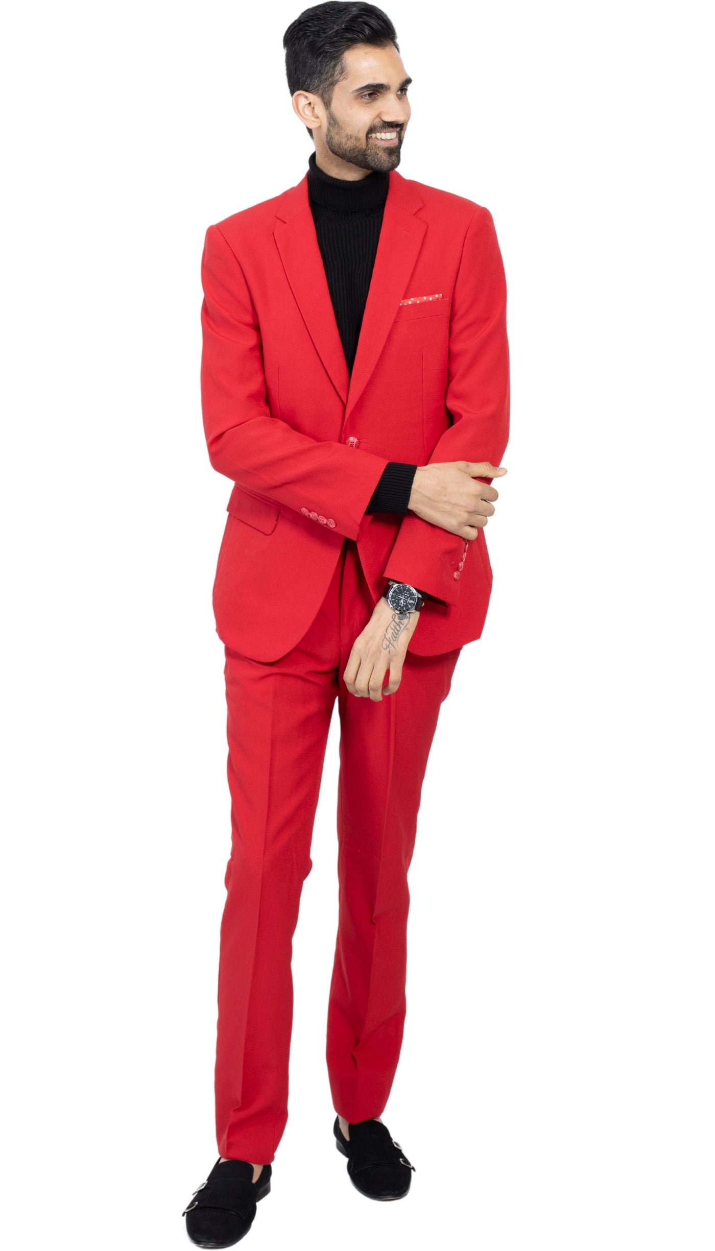 Paul Lorenzo Men's Red Slim Fit Men's Blazer-3