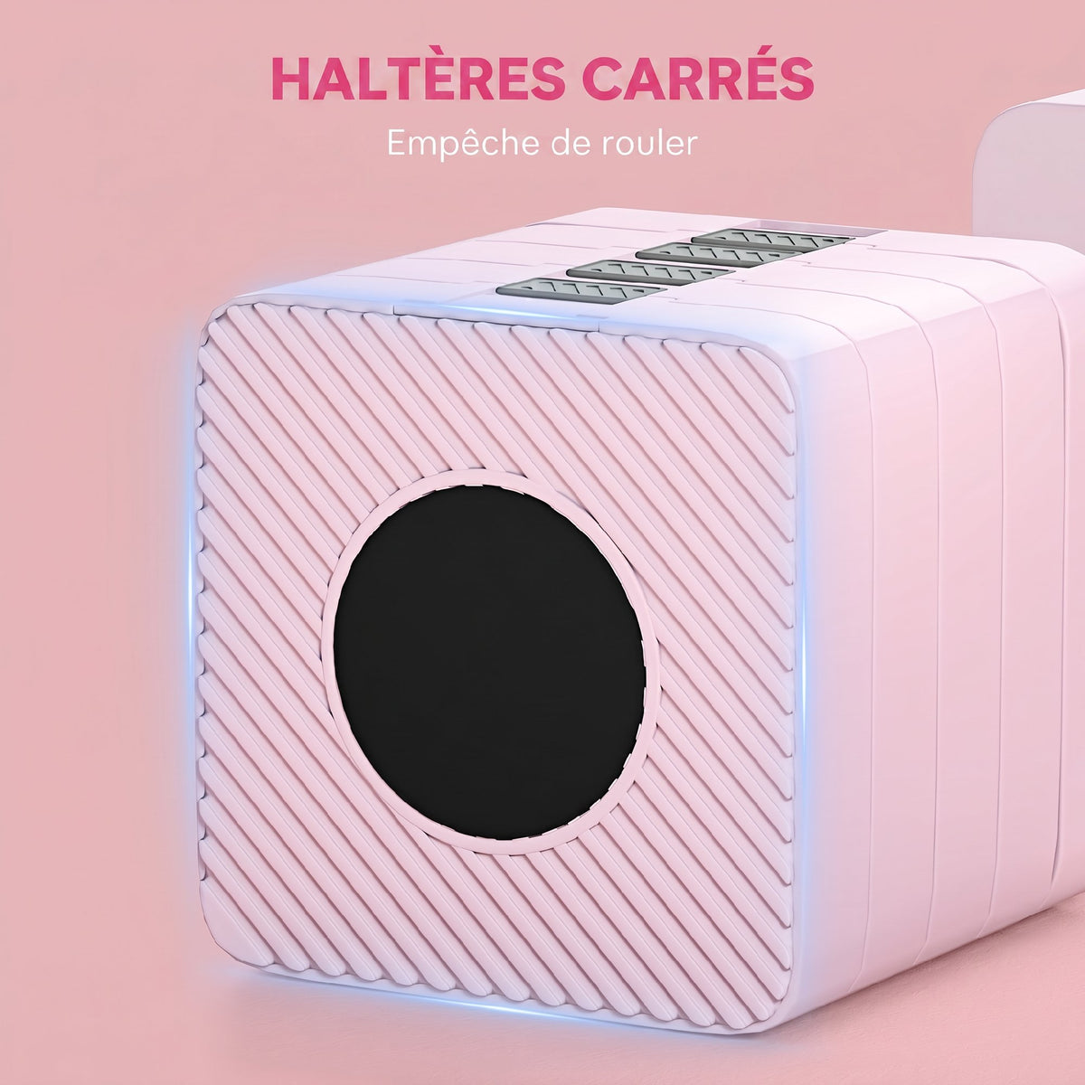 Ensemble d'Haltères Réglables 2 x 5 kg, Paires d'Haltères 1 kg/2 kg/3 kg/4 kg/5 kg avec Poignée Antidérapante, Rose