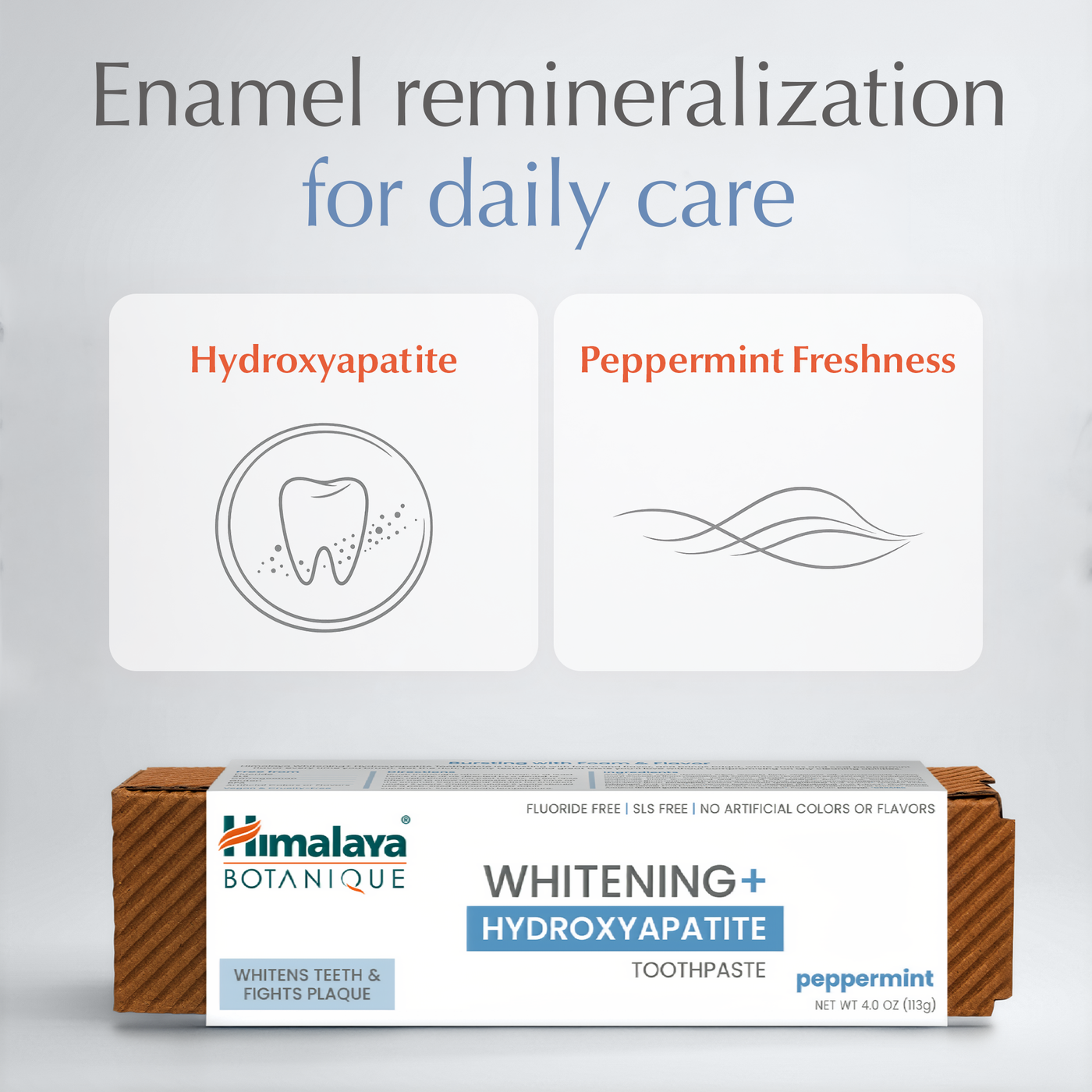 Himalaya Botanique Whitening+ Hydroxyapatite Toothpaste - Peppermint 113g-3