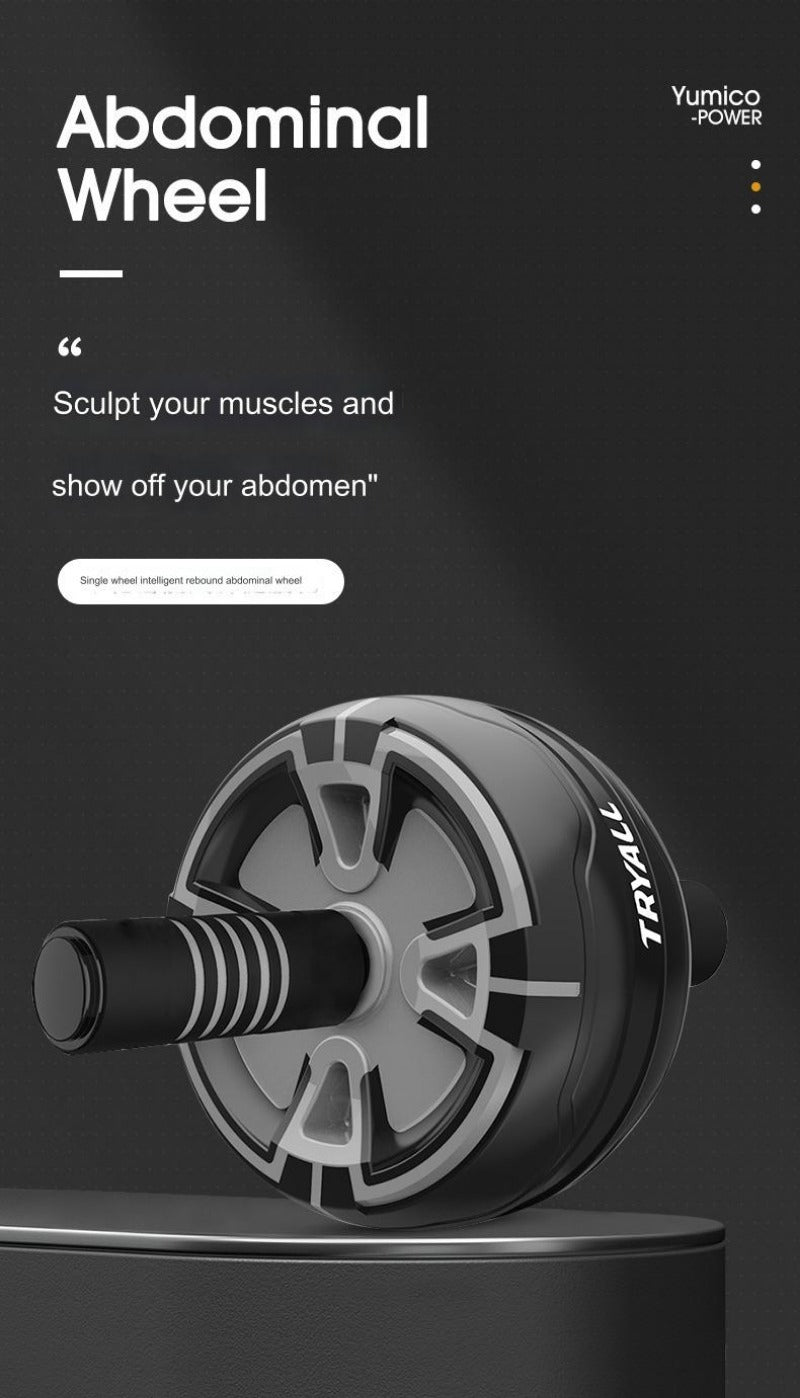 Roue abdominale à rebond automatique – Équipement de fitness à domicile avec tapis de genoux