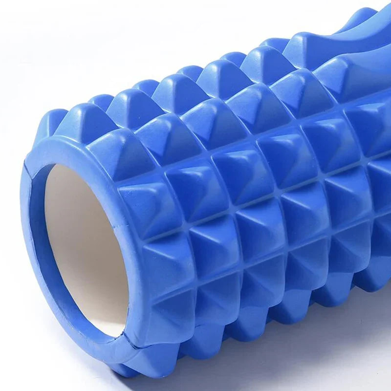 Rouleau de massage en mousse haute densité pour massage en profondeur (Bleu)
