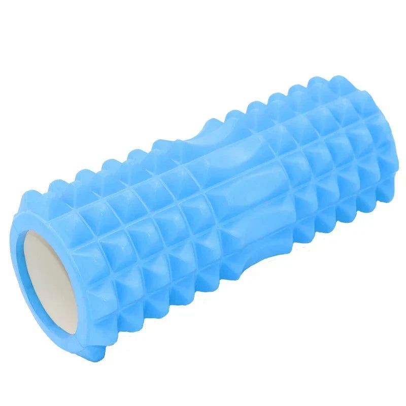 Rouleau de massage en mousse haute densité pour massage en profondeur (Bleu)