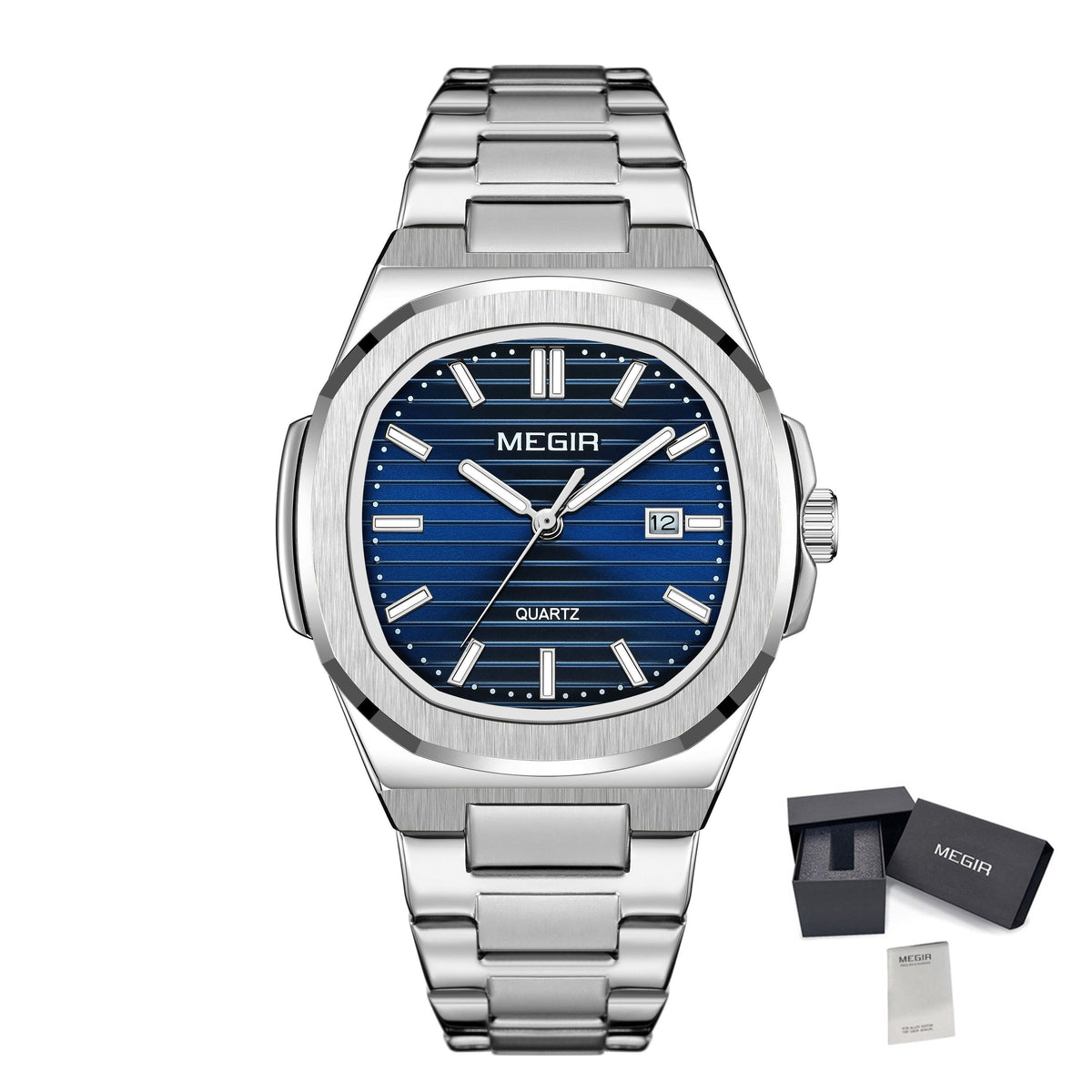 MEGIR Luxury Brand Men Business Watches Waterproof Male Clock Stainless Steel Luminous Quartz Sports Wristwatch Montre Femme 1084