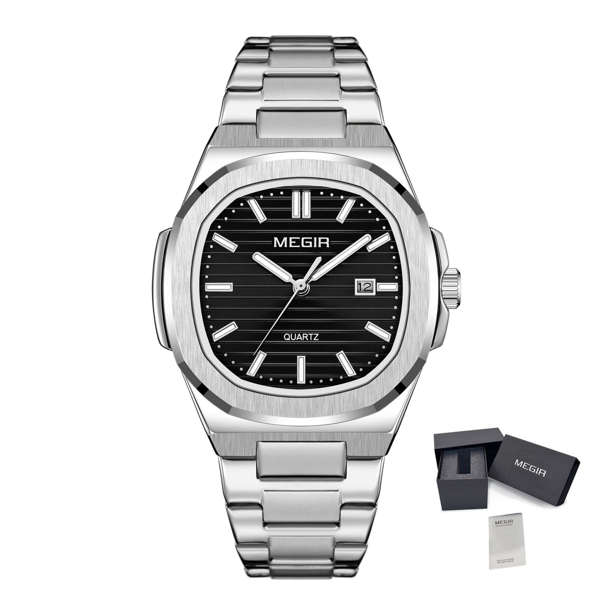 MEGIR Luxury Brand Men Business Watches Waterproof Male Clock Stainless Steel Luminous Quartz Sports Wristwatch Montre Femme 1084