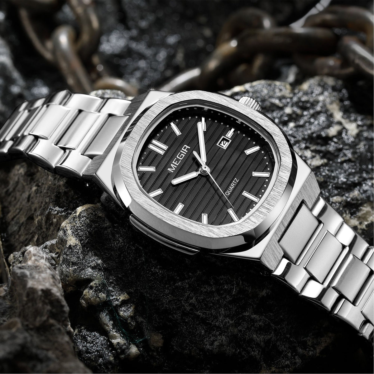 MEGIR Luxury Brand Men Business Watches Waterproof Male Clock Stainless Steel Luminous Quartz Sports Wristwatch Montre Femme 1084