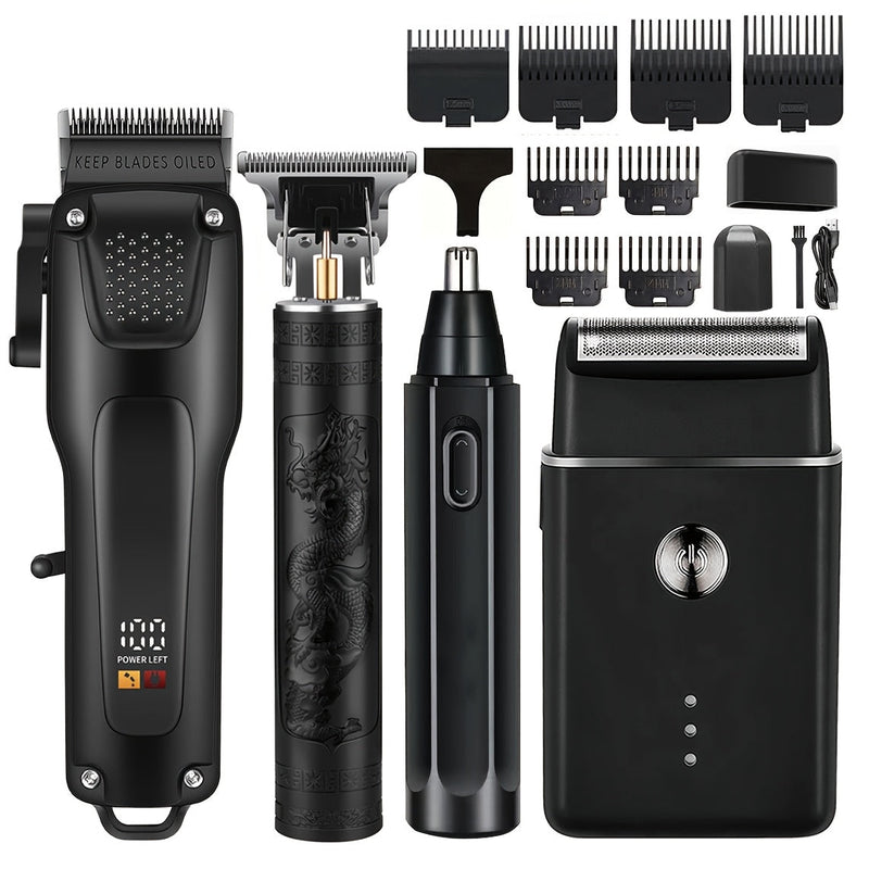 Trousse de Toilette Homme, Tondeuses Rechargeables USB (4 pièces)