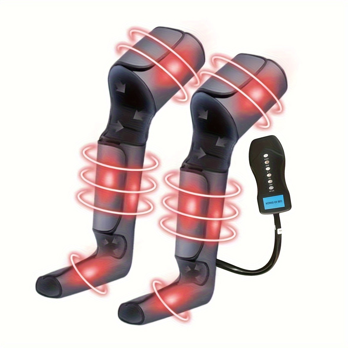 USB-Powered Electric Leg & Foot Massager with Air Compression(Grey)