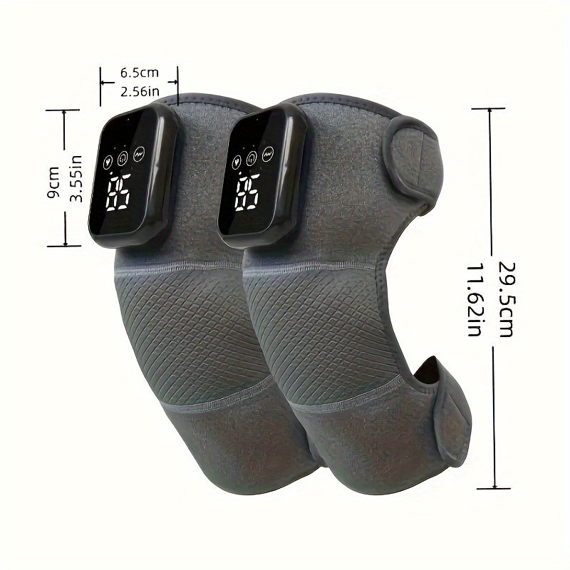 3-in-1 Wireless Heated Knee & Elbow Massager with Vibration(Black)