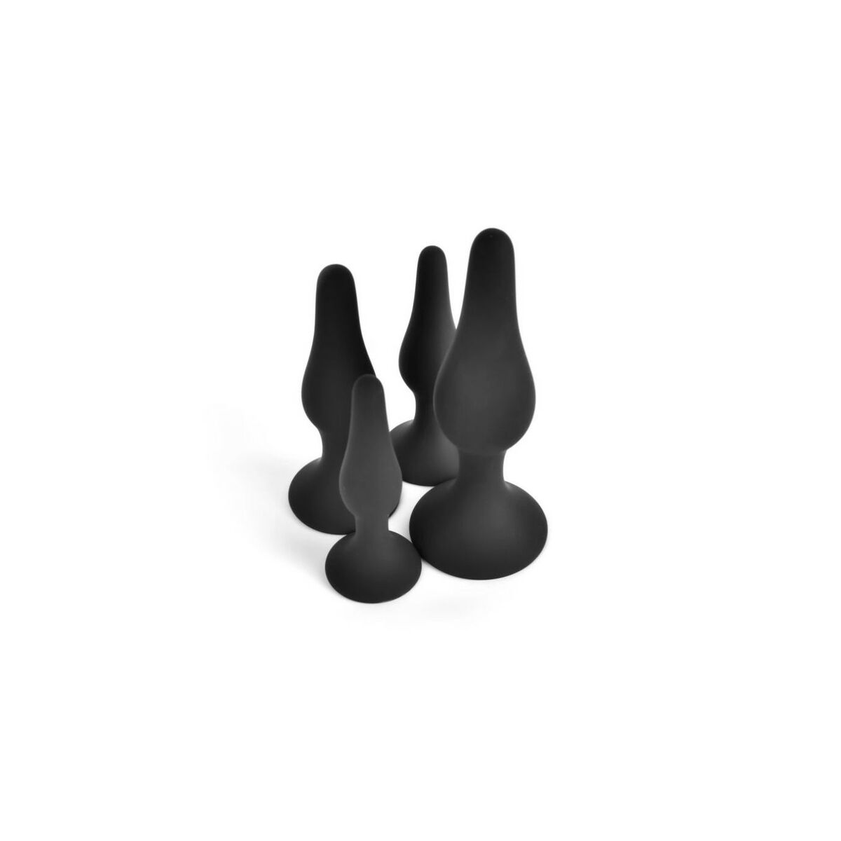 Anal plug VSCNOVELTY Black Silicone Set 4 Pieces-0