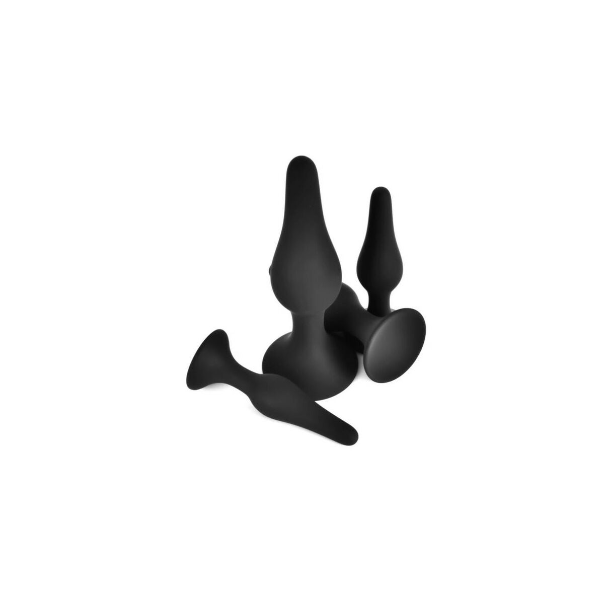 Anal plug VSCNOVELTY Black Silicone Set 4 Pieces-3