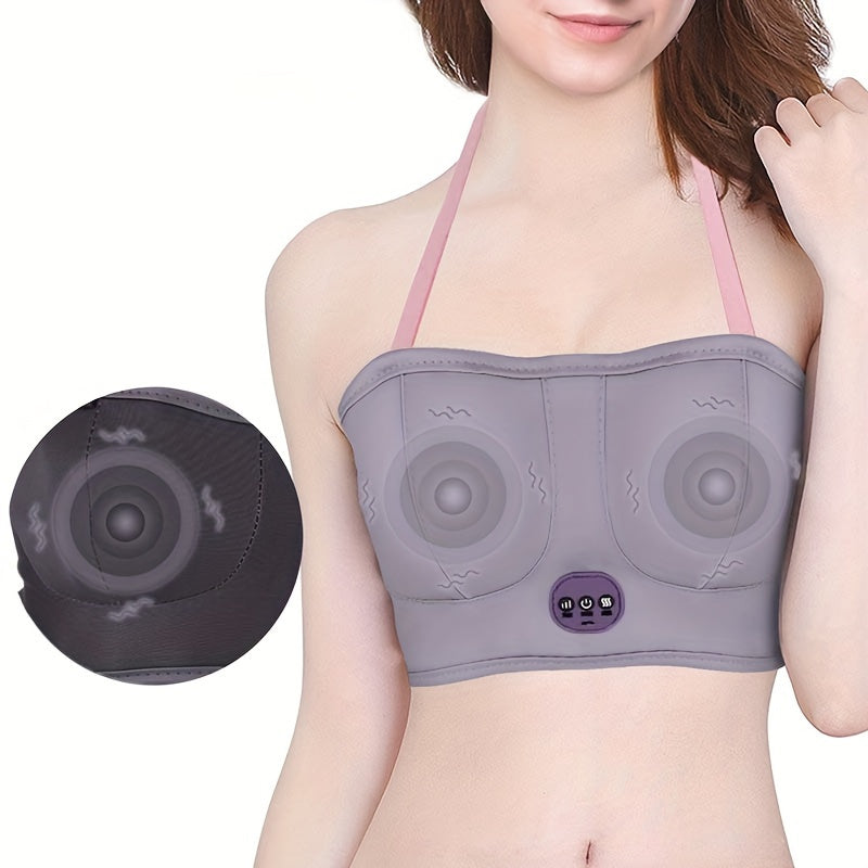 Relaxing Electric Breast Vibration Device With Usb Charging(Silvery Grey)