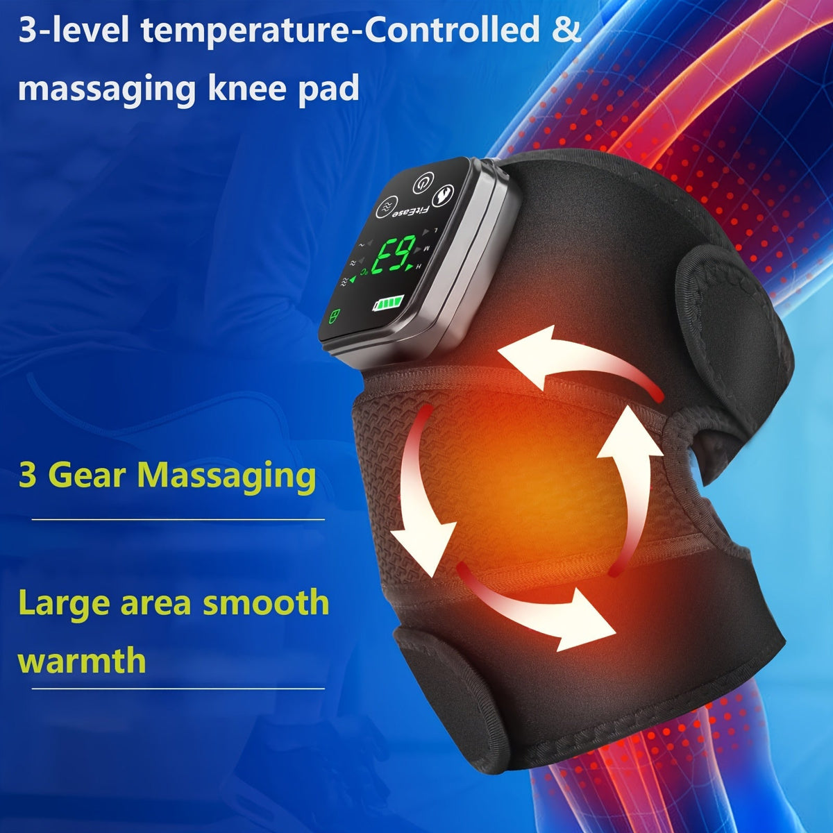 Masseur à vibration chauffant électrique pour genoux et épaules