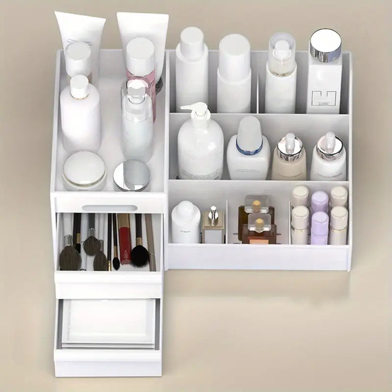 Large Capacity Cosmetic Storage with Drawers Store Brushes, Makeup, Skincare, Perfumes-4