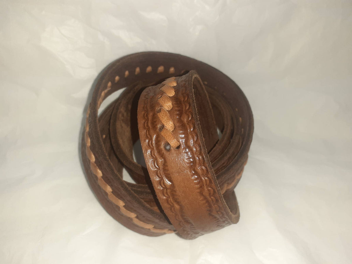Cinturón estrecho trenza combinada