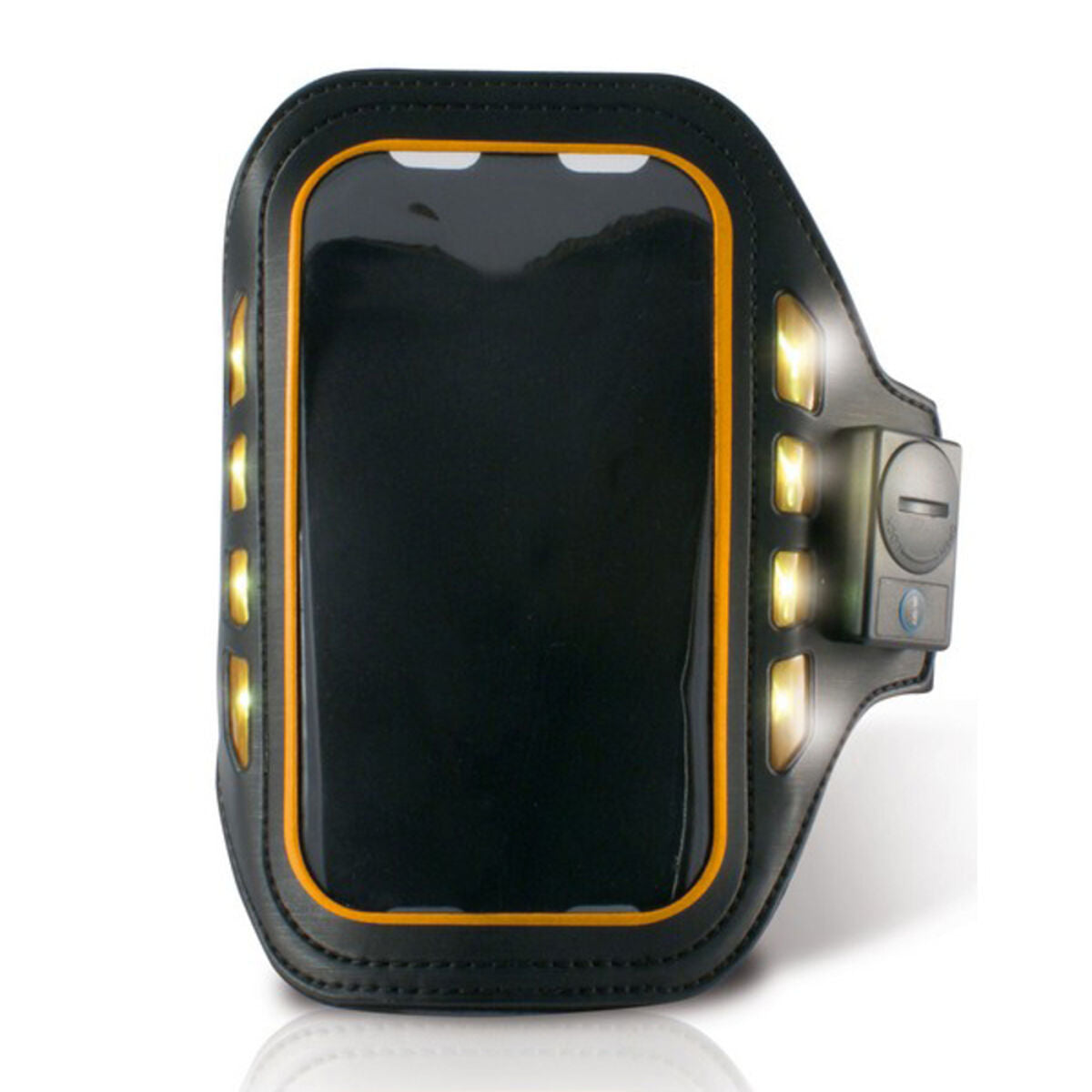 Sports Bracelet with LED KSIX 4" Black Neoprene-0