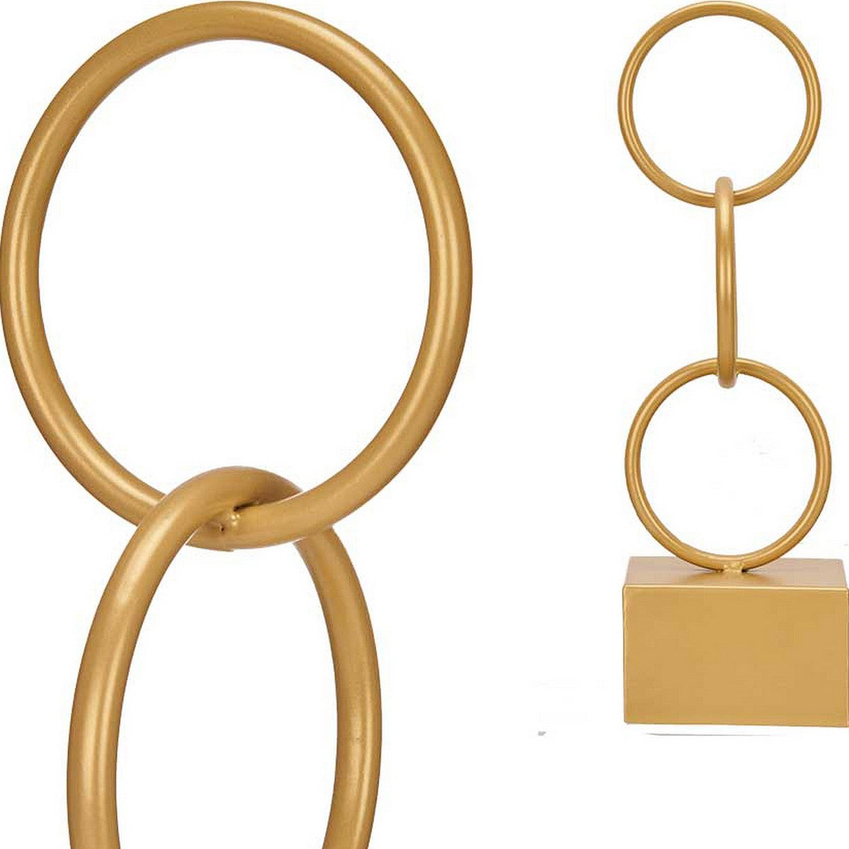 Decorative Figure Gift Decor Golden Rings 12,5 x 40,5 x 12,5 cm-1