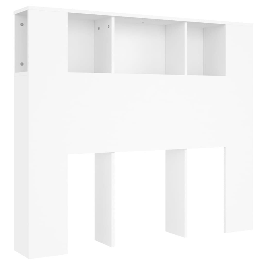NNEVL Armoire de chevet blanche 120x18,5x104,5 cm