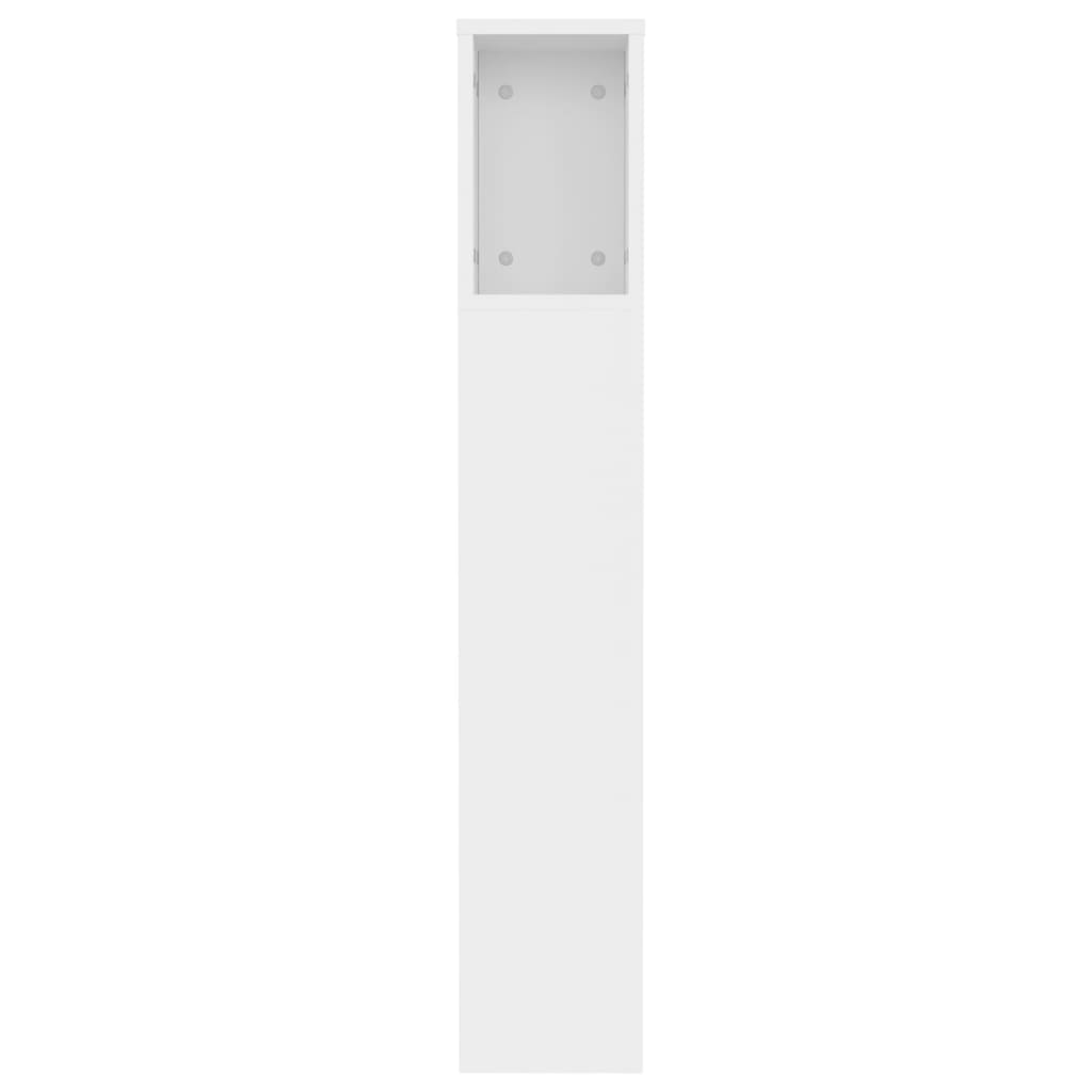 NNEVL Armoire de chevet blanche 120x18,5x104,5 cm