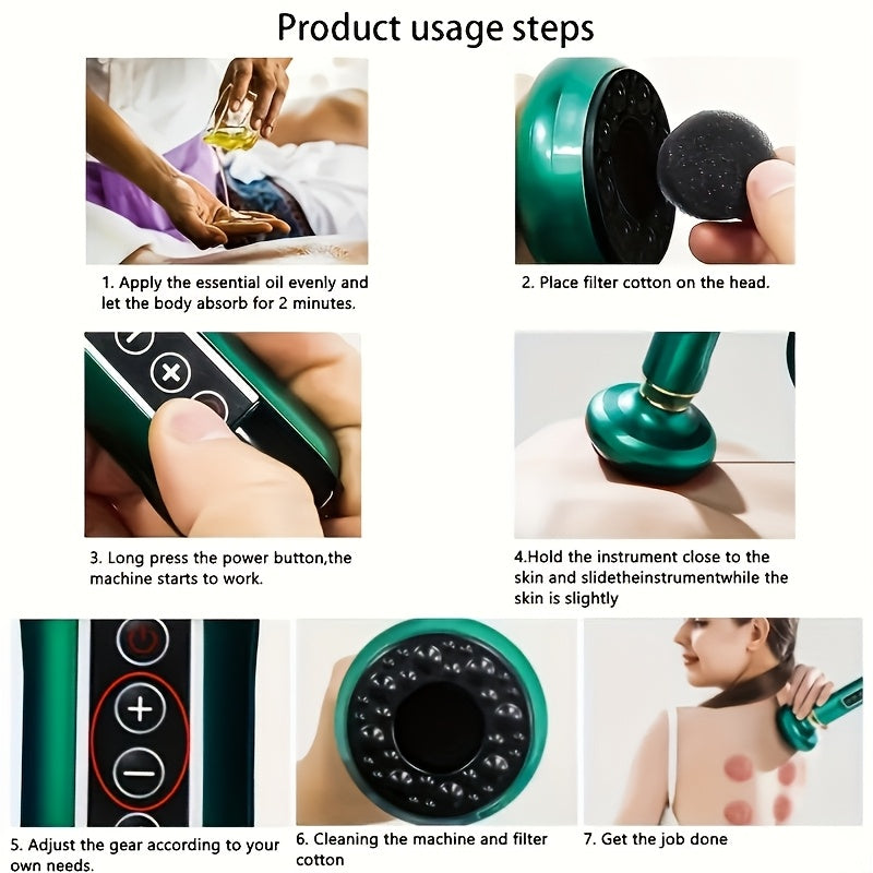 Outil de massage Gua Sha rechargeable par USB à 6 vitesses