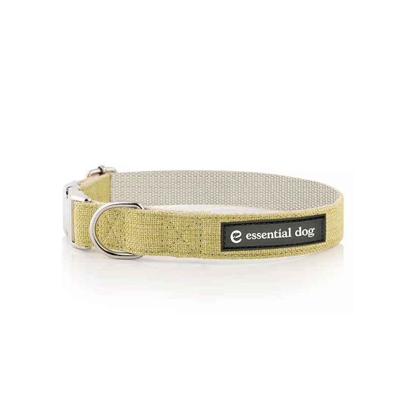 Collier pour chien en chanvre et coton biologique - Vert herbe